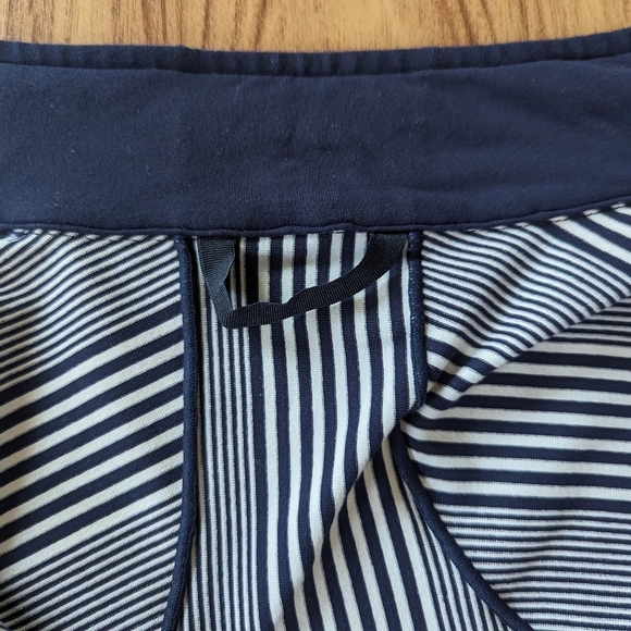 Lululemon Athletica Zip Up Lightweight Athletic Jacket Deep Navy Amica Stripe - Picture 5 of 10